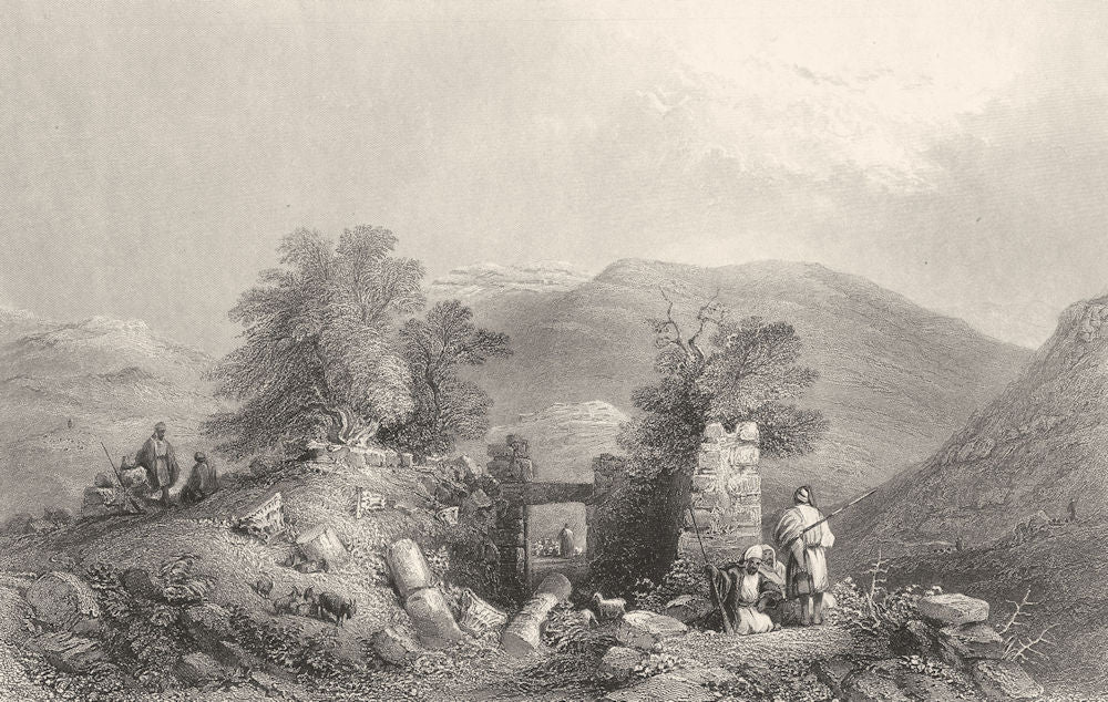 ISRAEL. Palestine. Church at Shiloh (ruins) . (Bartlett) 1847 old print